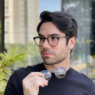 safine com br oculos 2 em 1 clip on masculino redondo cinza paulo 2