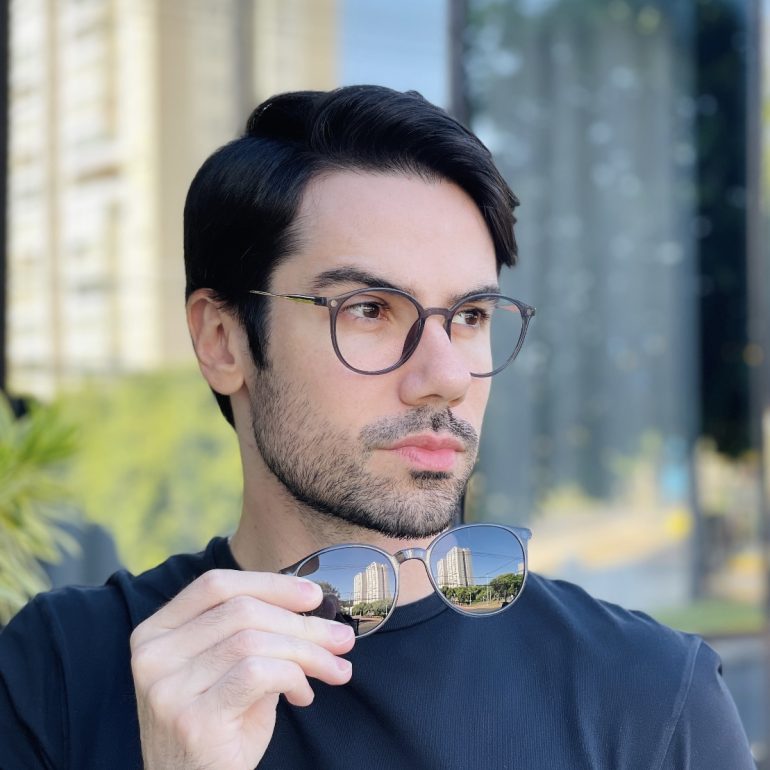 safine com br oculos 2 em 1 clip on masculino redondo cinza rui 2 0 1