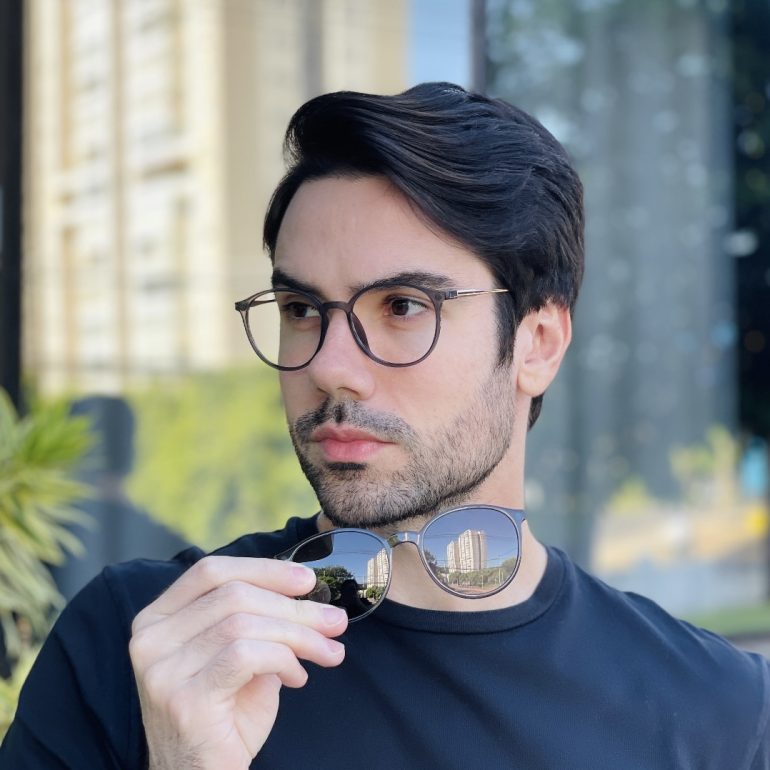 safine com br oculos 2 em 1 clip on masculino redondo cinza rui 2 0 2