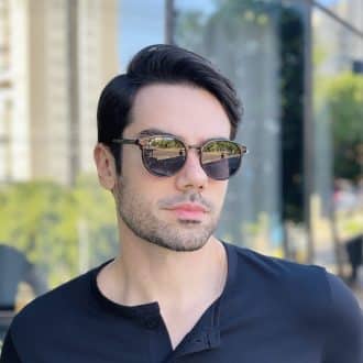 safine com br oculos 2 em 1 clip on masculino redondo marrom marcos 6