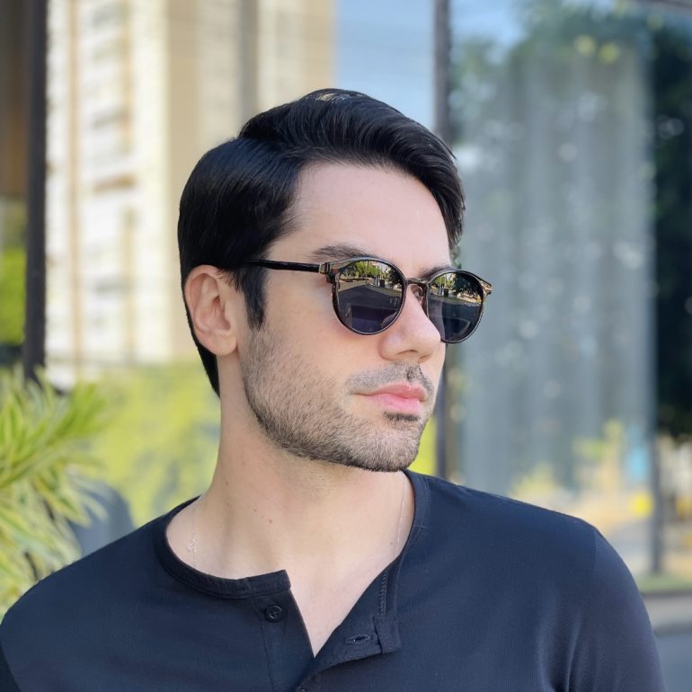 safine com br oculos 2 em 1 clip on masculino redondo marrom marcos 7