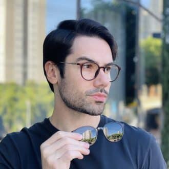 safine com br oculos 2 em 1 clip on masculino redondo marrom rui 2 0 1