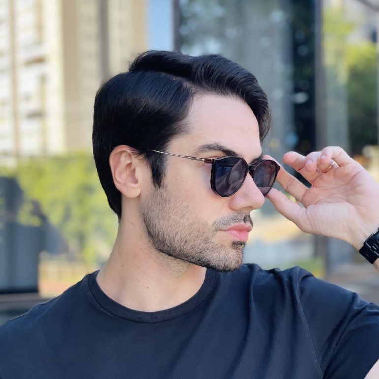 safine com br oculos 2 em 1 clip on masculino redondo marrom rui 2 0 7