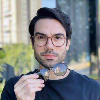 safine com br oculos 2 em 1 clip on masculino redondo marrom rui 3 0