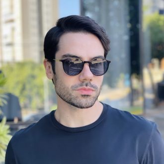 safine com br oculos 2 em 1 clip on masculino redondo marrom rui 3 0 7
