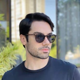 safine com br oculos 2 em 1 clip on masculino redondo marrom transparente joao 7