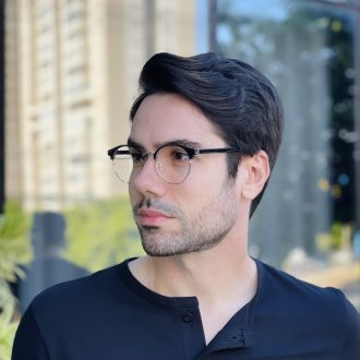 safine com br oculos 2 em 1 clip on masculino redondo preto e prata marcos 5