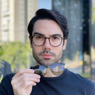 safine com br oculos 2 em 1 clip on masculino redondo preto e tartaruga rui