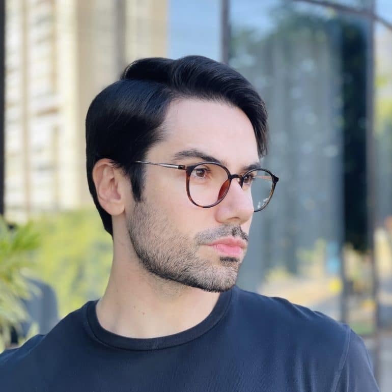 safine com br oculos 2 em 1 clip on masculino redondo preto e tartaruga rui 4