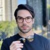 safine com br oculos 2 em 1 clip on masculino redondo tartaruga e marrom rui