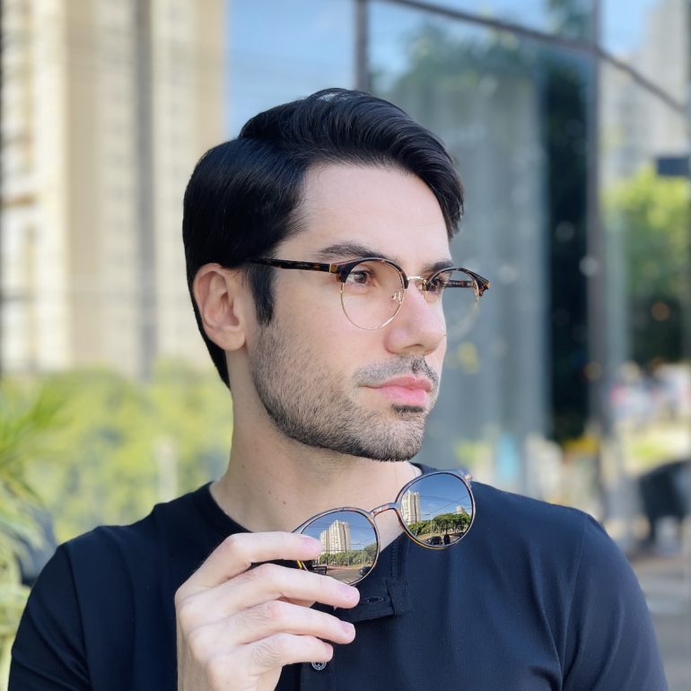 safine com br oculos 2 em 1 clip on masculino redondo tartaruga marcos 1