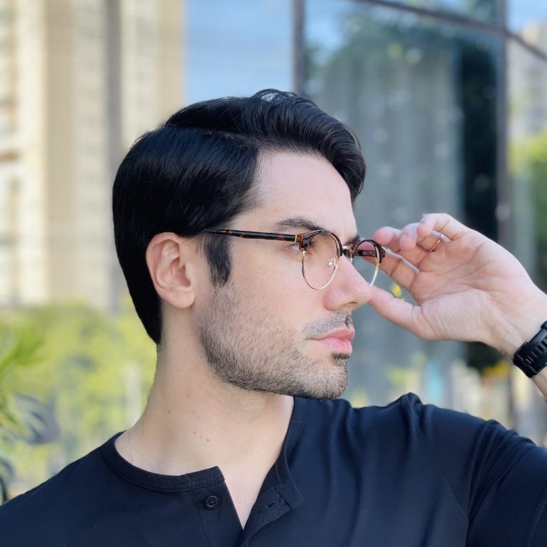 safine com br oculos 2 em 1 clip on masculino redondo tartaruga marcos 4