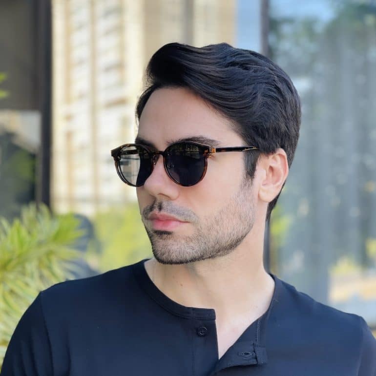 safine com br oculos 2 em 1 clip on masculino redondo tartaruga marcos 8