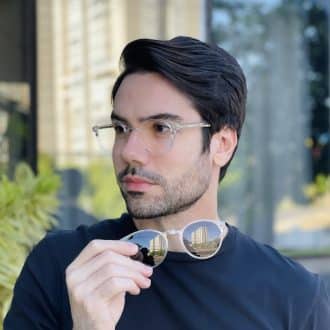 safine com br oculos 2 em 1 clip on masculino redondo transparente paulo 2 0 11
