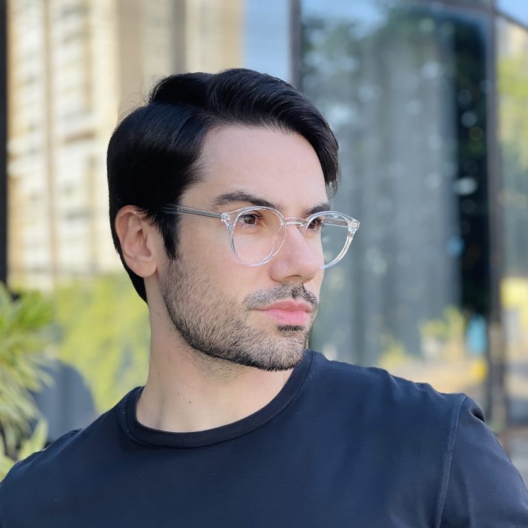 safine com br oculos 2 em 1 clip on masculino redondo transparente paulo 2 0 13