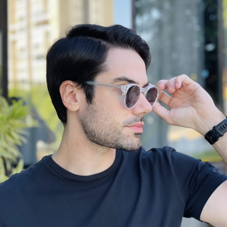 safine com br oculos 2 em 1 clip on masculino redondo transparente paulo 2 0 16
