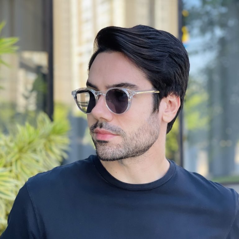 safine com br oculos 2 em 1 clip on masculino redondo transparente paulo 2 0 17