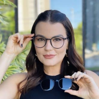 safine com br oculos 2 em 1 clip on redondo cinza melissa