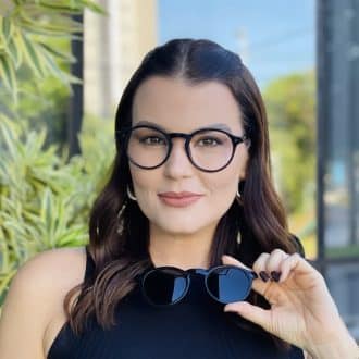 safine com br oculos 2 em 1 clip on redondo cinza stella