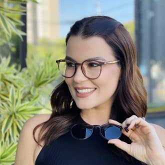 safine com br oculos 2 em 1 clip on redondo marrom transparente melissa 1