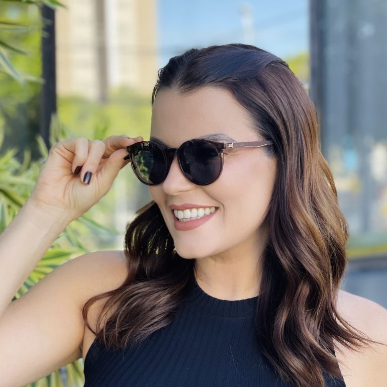 safine com br oculos 2 em 1 clip on redondo marrom transparente melissa 7