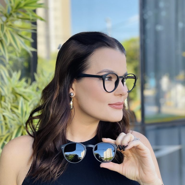safine com br oculos 2 em 1 clip on redondo preto fosco carol 2