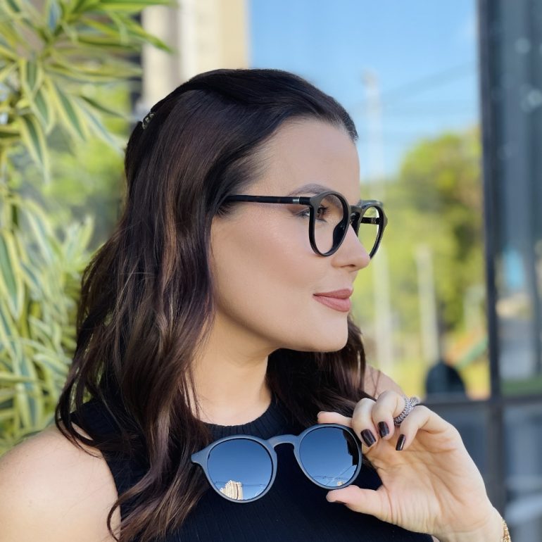 safine com br oculos 2 em 1 clip on redondo preto fosco stella 2