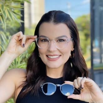 safine com br oculos 2 em 1 clip on redondo transparente carol