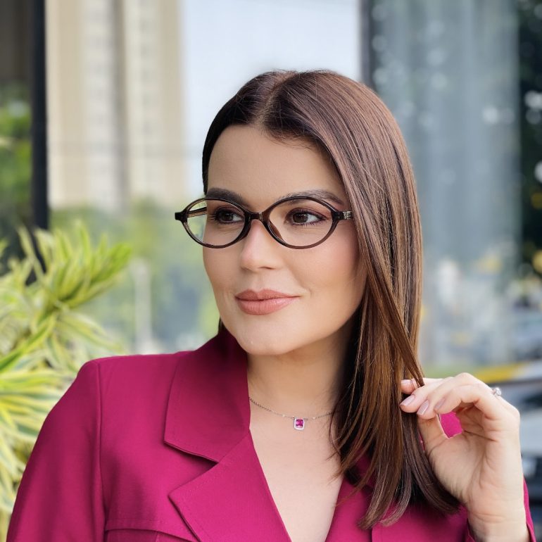 safine com br oculos de grau feminino oval marrom malu 3