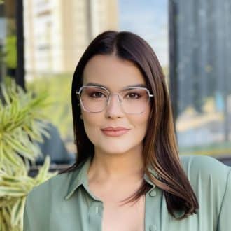 safine com br oculos de grau feminino quadrado cinza thais