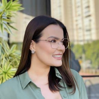 safine com br oculos de grau feminino quadrado marrom thais 2