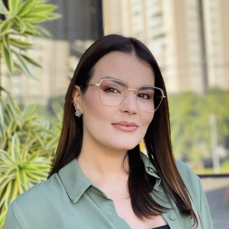 safine com br oculos de grau feminino quadrado marrom thais 3