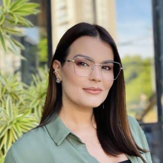 safine com br oculos de grau feminino quadrado preto e prata thais
