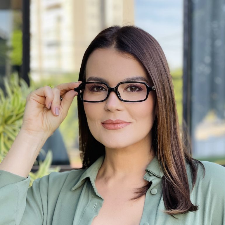 safine com br oculos de grau feminino retangular preto milla 2
