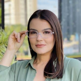 safine com br oculos de grau feminino retangular transparente milla