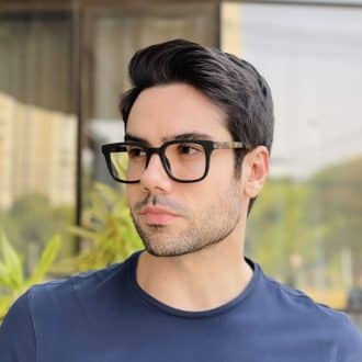 safine com br oculos de grau masculino quadrado preto fosco lucas 2 0 1