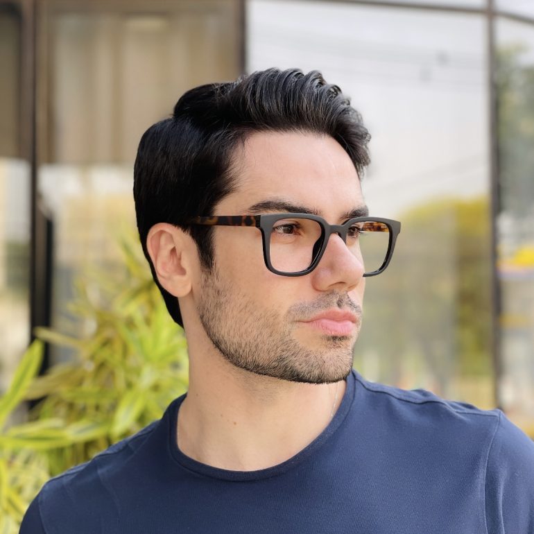 safine com br oculos de grau masculino quadrado preto fosco lucas 2 0 2