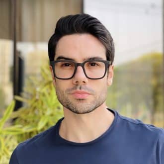 safine com br oculos de grau masculino quadrado preto fosco lucas 2 0