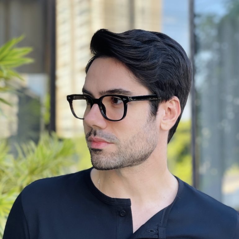 safine com br oculos de grau masculino quadrado preto oliver 3
