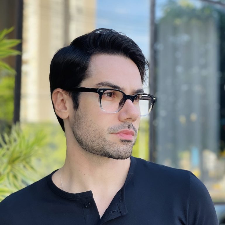 safine com br oculos de grau masculino quadrado preto transparente oliver 2