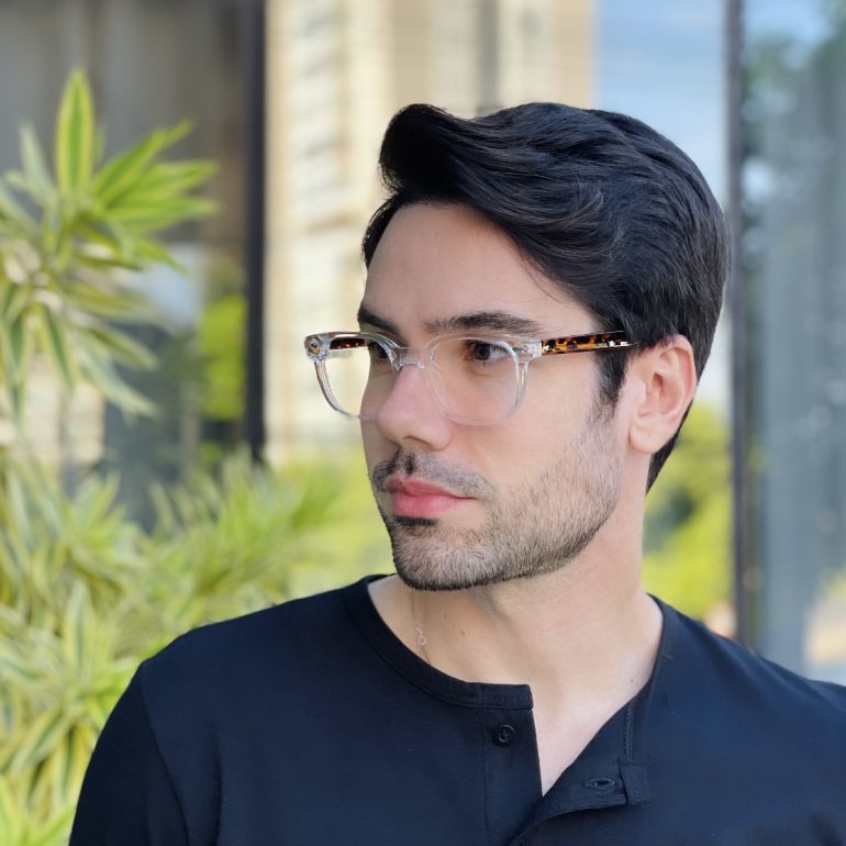 safine com br oculos de grau masculino quadrado transparente oliver 3