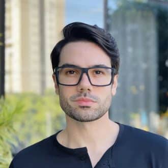 safine com br oculos de grau quadrado preto e azul benjamin 2 0