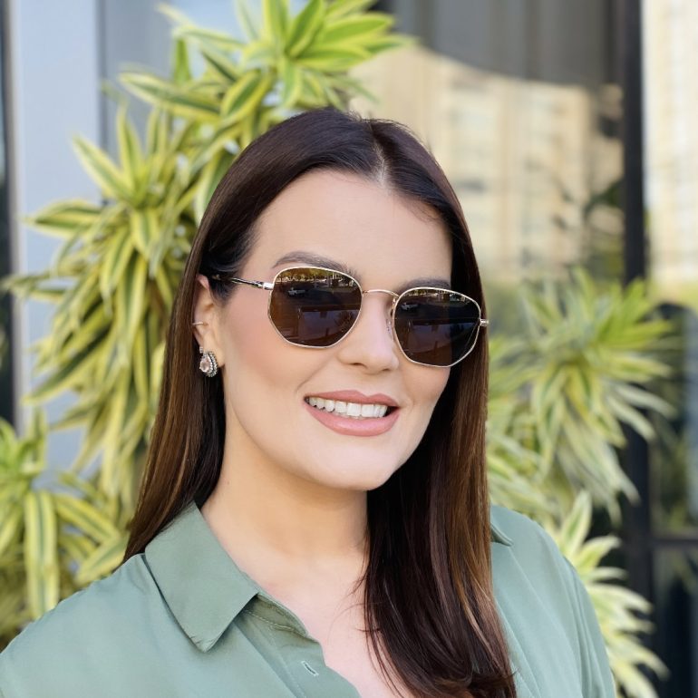 safine com br oculos de sol feminino hexagonal dourado julia 3