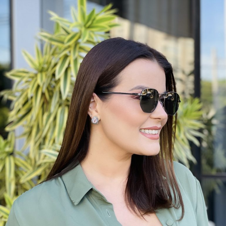 safine com br oculos de sol feminino hexagonal grafite julia 3