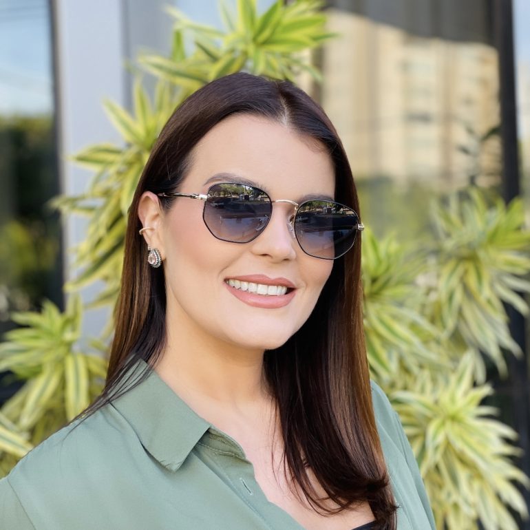safine com br oculos de sol feminino hexagonal preto e dourado julia