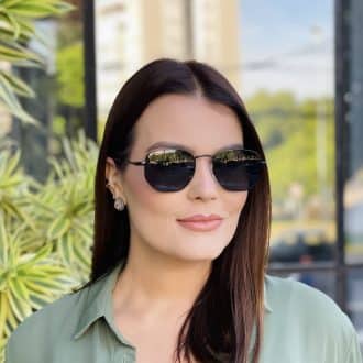 safine com br oculos de sol feminino hexagonal preto julia 2