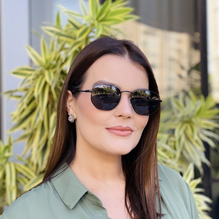 safine com br oculos de sol feminino hexagonal preto julia