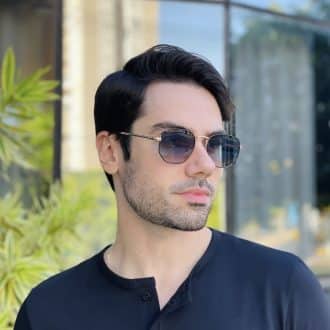 safine com br oculos de sol masculino hexagonal preto e dourado davi 3