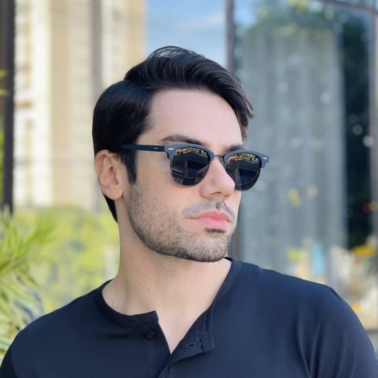 safine com br oculos de sol masculino redondo azul club 1