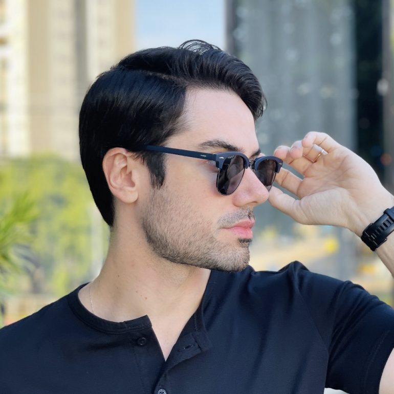 safine com br oculos de sol masculino redondo azul club 2